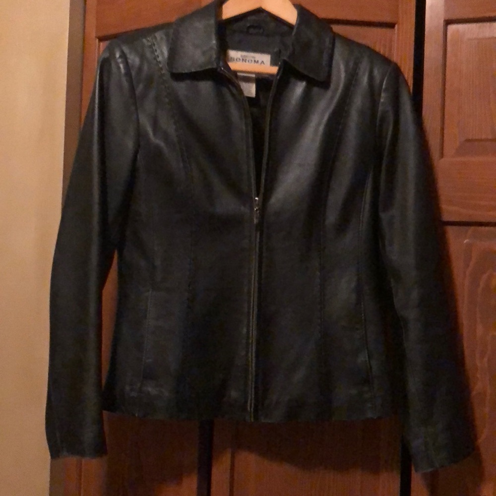 Leather coat